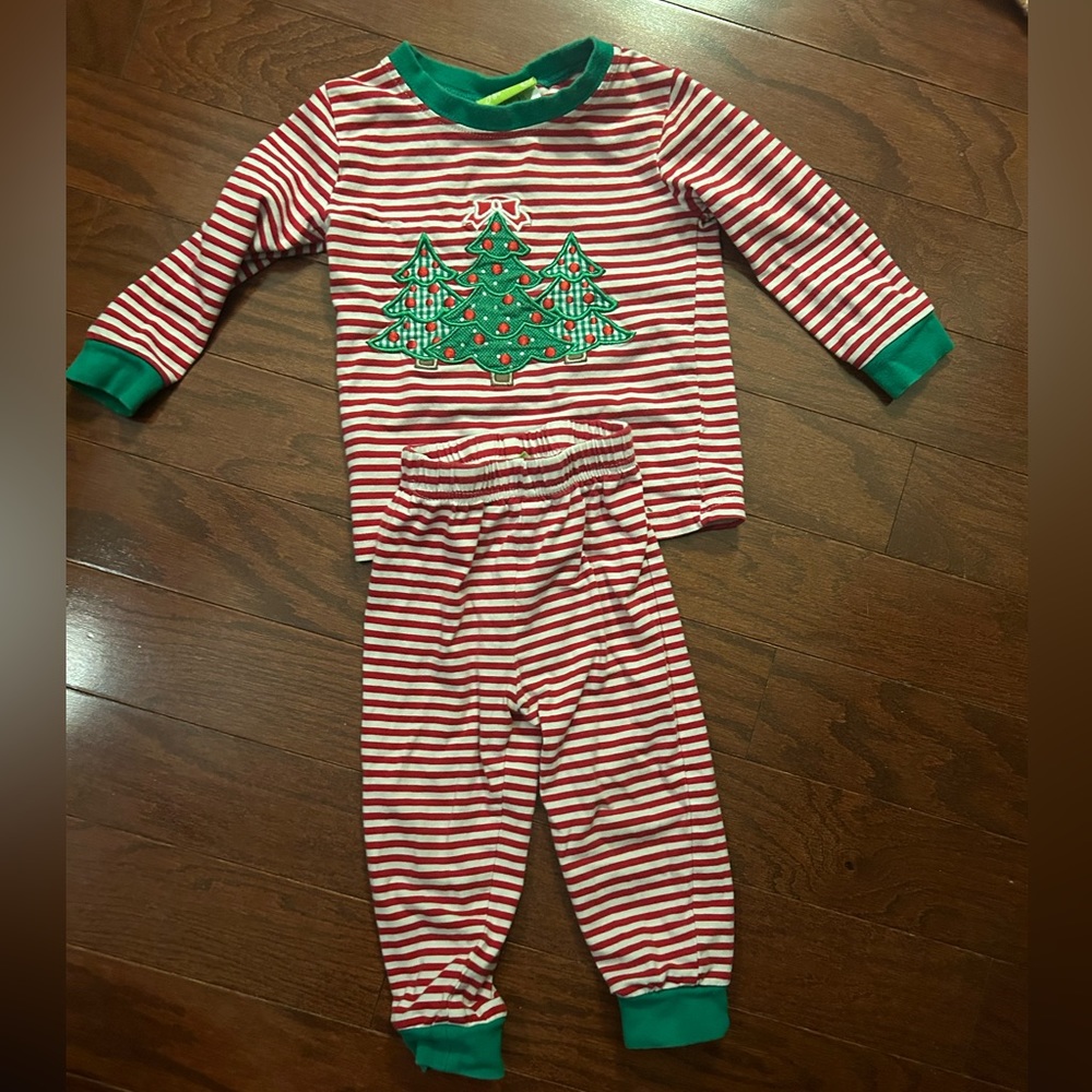 12-18 month Christmas Pajamas Christmas Tree Appliqué